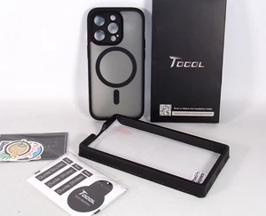 NEW Tocol iPhone14 Pro Case, Matte with MagSafe and 2 Screen Protectors, Black - Picture 1 of 7