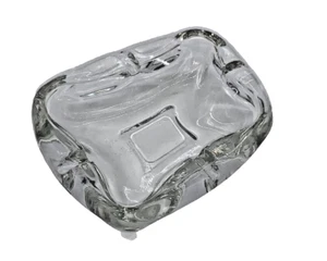 Clear Modern Lustre Ashtray Anchor Hocking Swedish Made in the USA- Pre Owned - Picture 1 of 10
