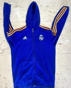 Adidas Real Madrid Zip Up Jacket - Few Dark Marks On Front - Size Medium - Picture 1 of 7