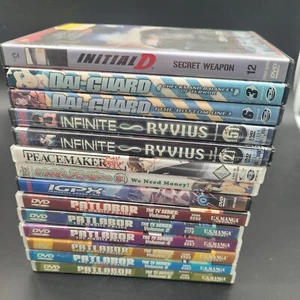 14x ANIME DVD LOT PATLABOR PEACEMAKER INITIAL D DAI-GUARD INFINITE RYVIUS - Bild 1 von 10