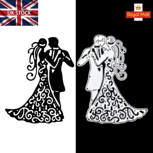 Fustella da taglio in metallo per sposi, MR & MRS, matrimonio, anniversario, creazione di carte C3 - Foto 1 di 6