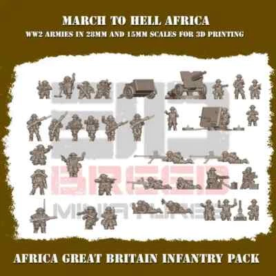 3DBREED North Africa British Army 15mm & 28mm Miniaturen für Tabletop & Wargaming