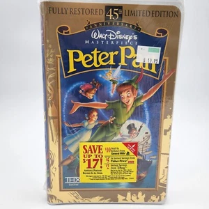 Walt Disney Masterpiece 45th Anniversary Peter Pan VHS New Sealed 12730 - Bild 1 von 4