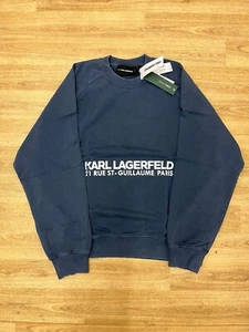 KARL LAGERFIELD HERREN WASHED TRAININGSANZUG - BLAU - GRÖSSE LARGE - NEU - Bild 1 von 6