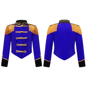 Girls Coat Uniform Jackets Halloween Outerwear Role Play Tailcoat Festive - Picture 1 of 54