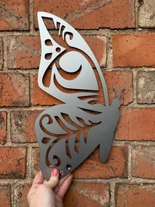 SCHMETTERLING WANDKUNST AUFHÄNGER STAHL GARTEN WOHNDEKO GESCHENK 3LRGE - Bild 1 von 4