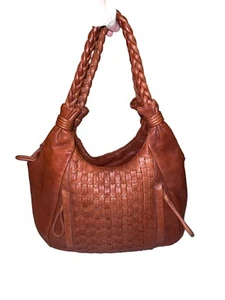 Lockheart Hobo-Handtasche aus gewebtem Leder mit Ziegelstein geflochtenem Schulterriemen 17" x 13" x 6 - Bild 1 von 12