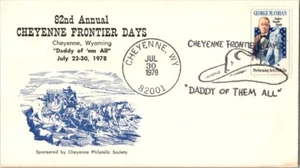 WY 1978 Cheyenne Frontier Days cachet and fancy Western Hat cancel - Picture 1 of 1