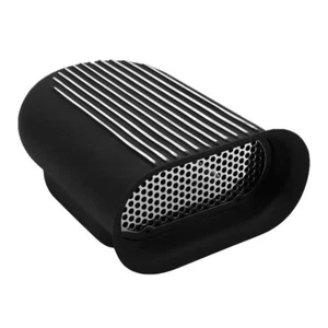 Cobra-Tek Fits 4 Barrel Scoop Hilborn Style Black Aluminum Finned Hood Cover - Picture 1 of 1