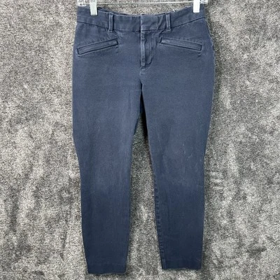 Gap Pants Women’s 6 Blue Skinny Ankle Curvy Cotton Blend Chino Preppy - Image 1 of 4