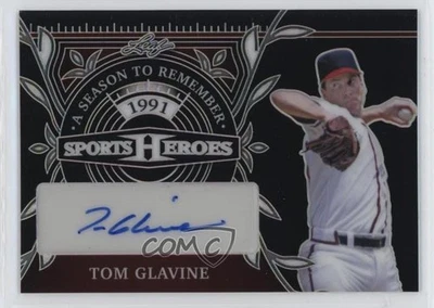 2024 Leaf 金属运动英雄黑色珠光 /15 Tom Glavine #ASR-TG1 签名名人堂 — 第 1/2 张图片
