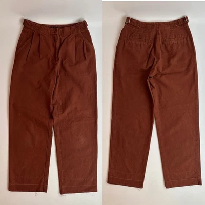 A.P.C. Pantalones rectos de algodón marrón chocolate talla 36 para mujer Foto 1 de 4
