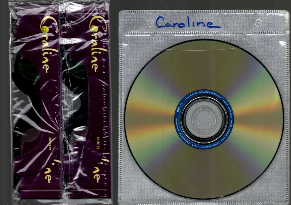 Caroline (2009) DVD  *DISC ONLY*  = REGION 1 - Widescreen & 3D - Dakota Fanning - Image 1 of 1