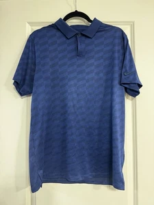 Polo uomo casual Nike Golf Dri-Fit taglia adulto M blu maniche corte logo - Foto 1 di 6