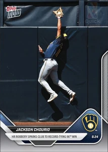 Jackson Chourio - 2025 MLB Topps NOW® - Card 759 HR Robbery  *IN HAND* - Picture 1 of 2