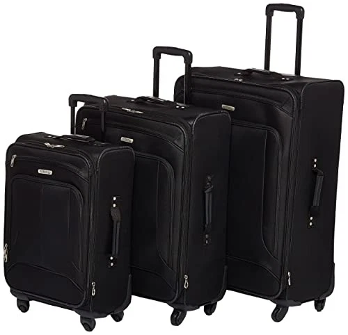 AMERICAN TOURISTER POP MAX SOFTSIDE LUGGAGE SPINNER WHEELS, 3-PIECE SET - BLACK - Image 1 of 4