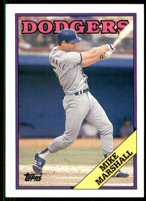 1988 Topps Mike Marshall Los Angeles Dodgers #249 - Image 1 of 2