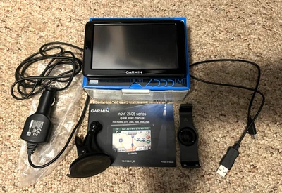 Garmin Nuvi 2555LMT 5” GPS Navigator w/ Charging Cable + Accessories bundle - Image 1 of 4