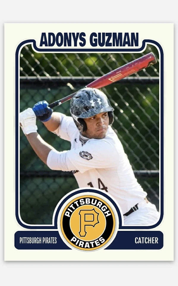Adonys Guzman 2025 MLB Draft Novelty Baseball Card! Pittsburgh Pirates - Image 1 of 1