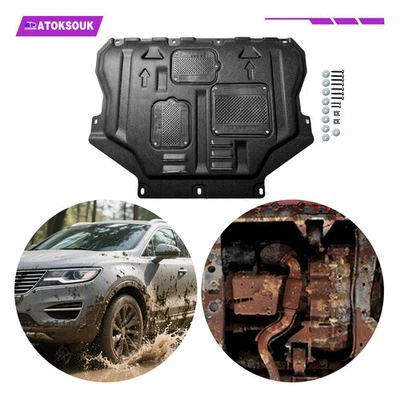 Engine Splash Shield For Lincoln MKC 2015-2019 Heavy Skid Plate W/Service Hole - Imagem 1 de 4
