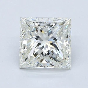 Cert. Diamante estratto naturale taglio principessa GIA 2,91 CT sfuso colore J VVS2 chiarezza - Foto 1 di 2