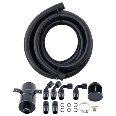 Aluminiumölsammeltank mit Filter 0,75 l 3 m geflochtener Nylonschlauch AN10 Kit - Bild 1 von 4