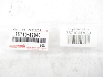 Подлинный оригинальный производитель Toyota 75710-0R030 RH передний ремень молдинг окно развертки 2013-18 RAV4 - Изображение 1 из 4