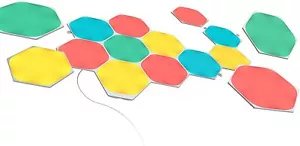 Nanoleaf Shapes Hexagons Starter Kit - 15 Smart Light Panels Multicoloured - Picture 1 of 7