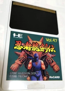 PC Engine HuCard NINJA RYUKENDEN Ninja Gaiden Card Only Japan Tested Works - Picture 1 of 3
