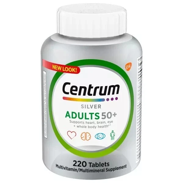 Centrum Silver Adults 50+ Multivitamin & Multimineral Tablets Gluten Free 220 Ct - Image 1 of 1