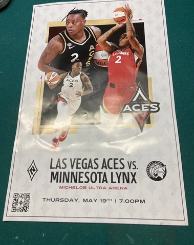 Las Vegas Aces Game Poster May 19 2022 Vs Lynx. Riquna Williams On Cover 11x17in Cover