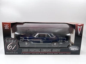 1:18 HIGHWAY 61  1963 PONTIAC LEMANS COUPE BLUE ON BLACK  NIB - Picture 1 of 16