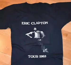 *1983 ERIC CLAPTON* vtg rock concert tour tee shirt (S) 70s 80s Cream Yardbirds - Picture 1 of 4