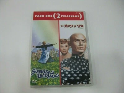 SONRISAS Y LAGRIMAS - EL REY Y YO DVD PACK DE DOS PELICULAS PRECINTADA NUEVA - Imagen 1 de 2