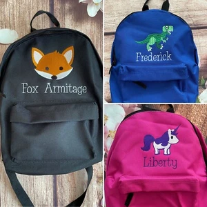 Nursery / Pre-School mini embroidered personalised rucksack. Childs small bag - Picture 1 of 24