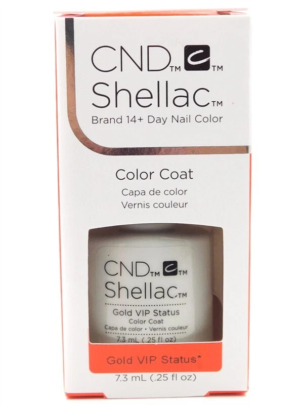 CND Shellac Soak Off Gel Polish Gold Vip Status Gold Sparkle Holiday Color 2023 - Bild 1 von 1