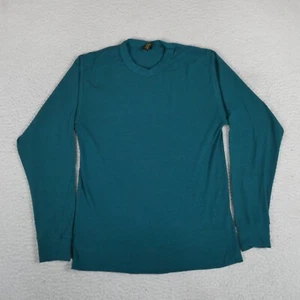 Vintage REI Hemd Herren Gr. M türkis blau Made in USA Langarm Polyester/Lycra - Bild 1 von 17