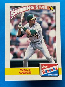 1989 Topps Bazooka Shining Star Walt Weiss #22