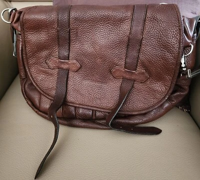 Bolso Mensajero Brunello Cucinelli Bisonte Cuero Marrón Foto 1 de 4
