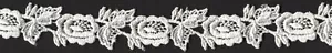 1&1/4" IVORY VENICE VENISE LACE FLOWER FABRIC TRIM 11 YARDS - Picture 1 of 1