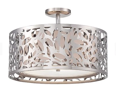 George Kovacs Layover P7985-077 Moderno Semi Al ras Montaje Cromo Luz 15.75" Foto 1 de 4