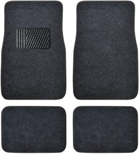 Classic Carpet Floor Mats for Car & Auto - Universal Fit -Front & Rear with Heel