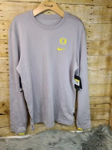 Oregon Ducks Nike 2020 Dry Crew Sweatshirt Men’s Size: S NWT Gray #F #P - Picture 1 of 7