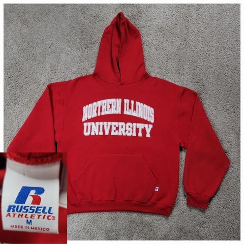 Northern Illinois University womens sweatshirt hoodie MEDIUM Russell Athletic Cover