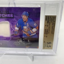 2017-18 UPPER DECK ICE SIGNATURE SWATCHES PURPLE JOHN TAVARES /5 BGS 9.5 10 AUTO