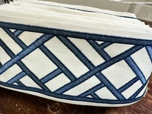 Number One Textiles Seville Navy Tape Trim - Picture 1 of 5