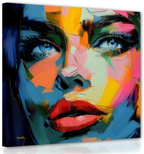 Face Pop Abstrakt art Contemporary Bild 100x100 Top Aktuel art Modern FC54 - Picture 1 of 3