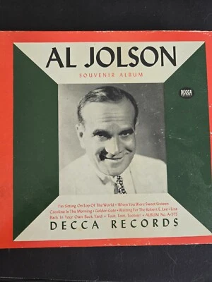 Al Jolson Souvenir Album Decca Records A-575 10” 78 rpm 4 Discs 1947 - Image 1 of 4