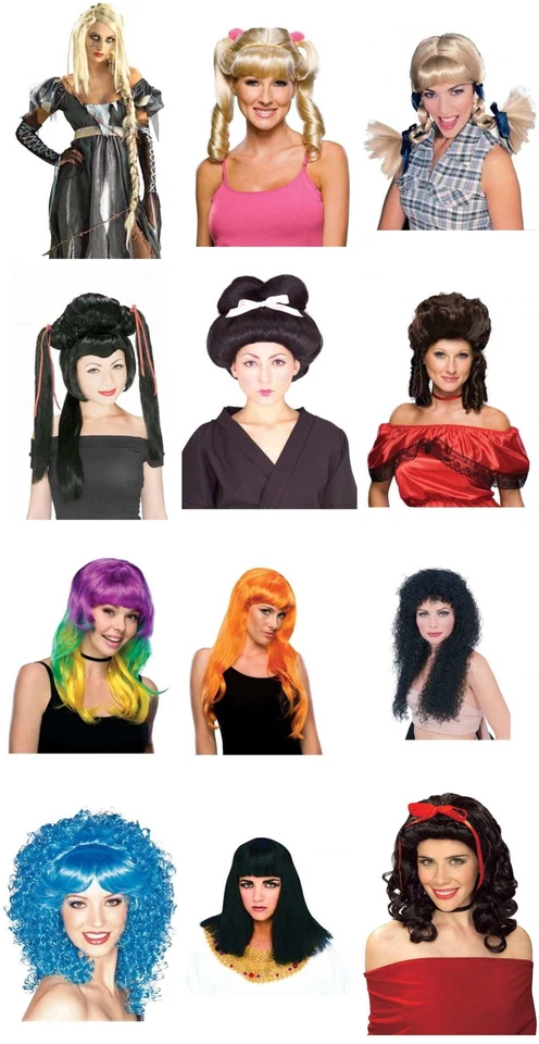 Pelucas Disfraz Halloween Mujer Edades 14+ Rubí NUEVO Foto 1 de 1