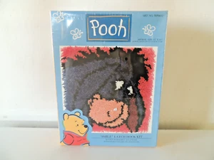 Vintage Caron Pooh Eeyore Latch Hook Kit Craft Kit WP0004 13x13 NEW SEALED - Picture 1 of 6